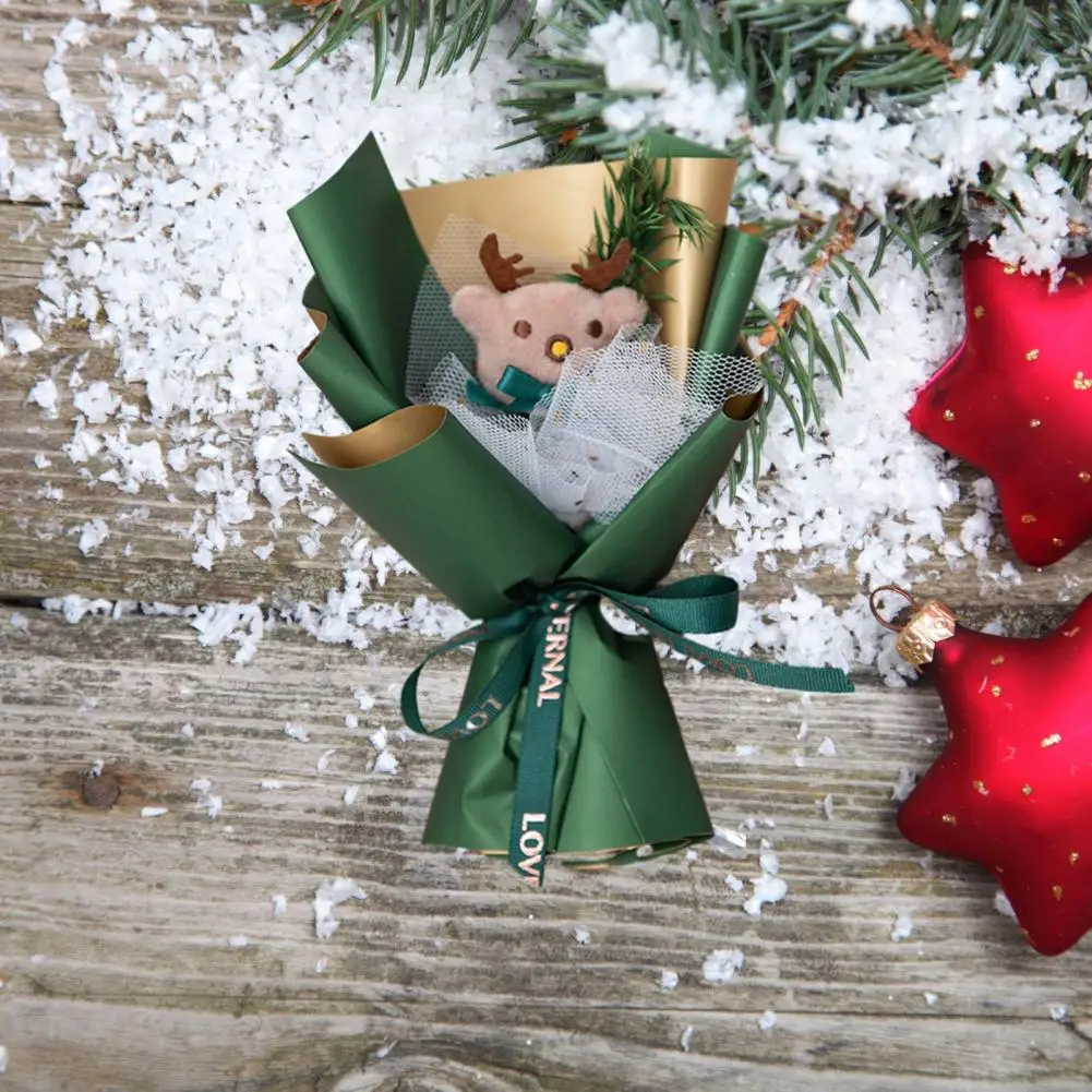 

Craft Supplies for Christmas Mini Christmas Bouquet Artificial Pine Needles Pine Cone Cotton Flower for Friends for Christmas