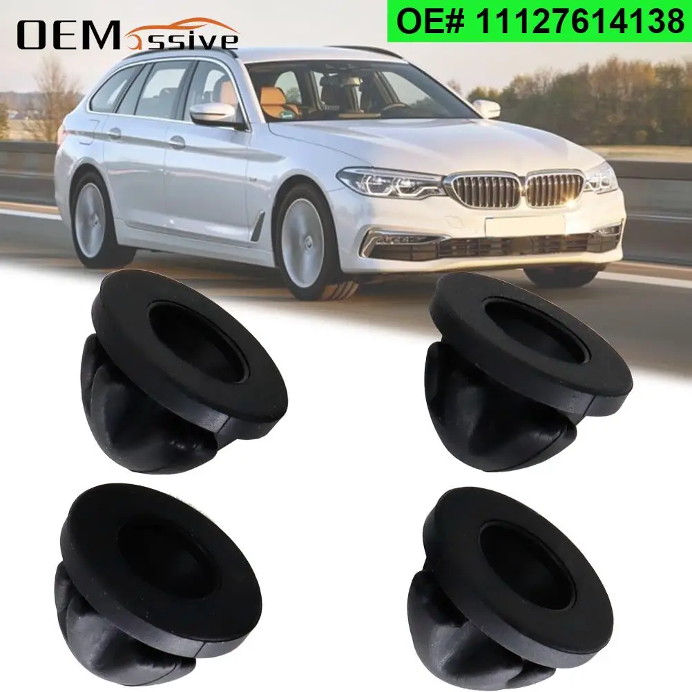 4 Pcs Car Engine Cover Trim Rubber Mount Grommet Bush Per Bmw 1 3 5 7 Series X1 X2 X3 X4 X5 X6 Oe #11127614138 Accessori Auto