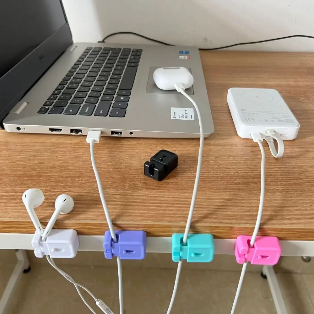 10Pcs 새로운 자체 접착 케이블 관리 클립 다기능 내구성 데스크탑 코드 주최자 고정 케이블 관리