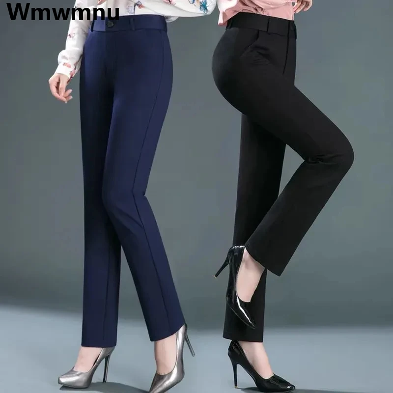 Oversized 4XL Casual High Waist Pencil Pants Korean Slim Spodnie Spring Fall Women Office Pantalones Basic OL Trousers