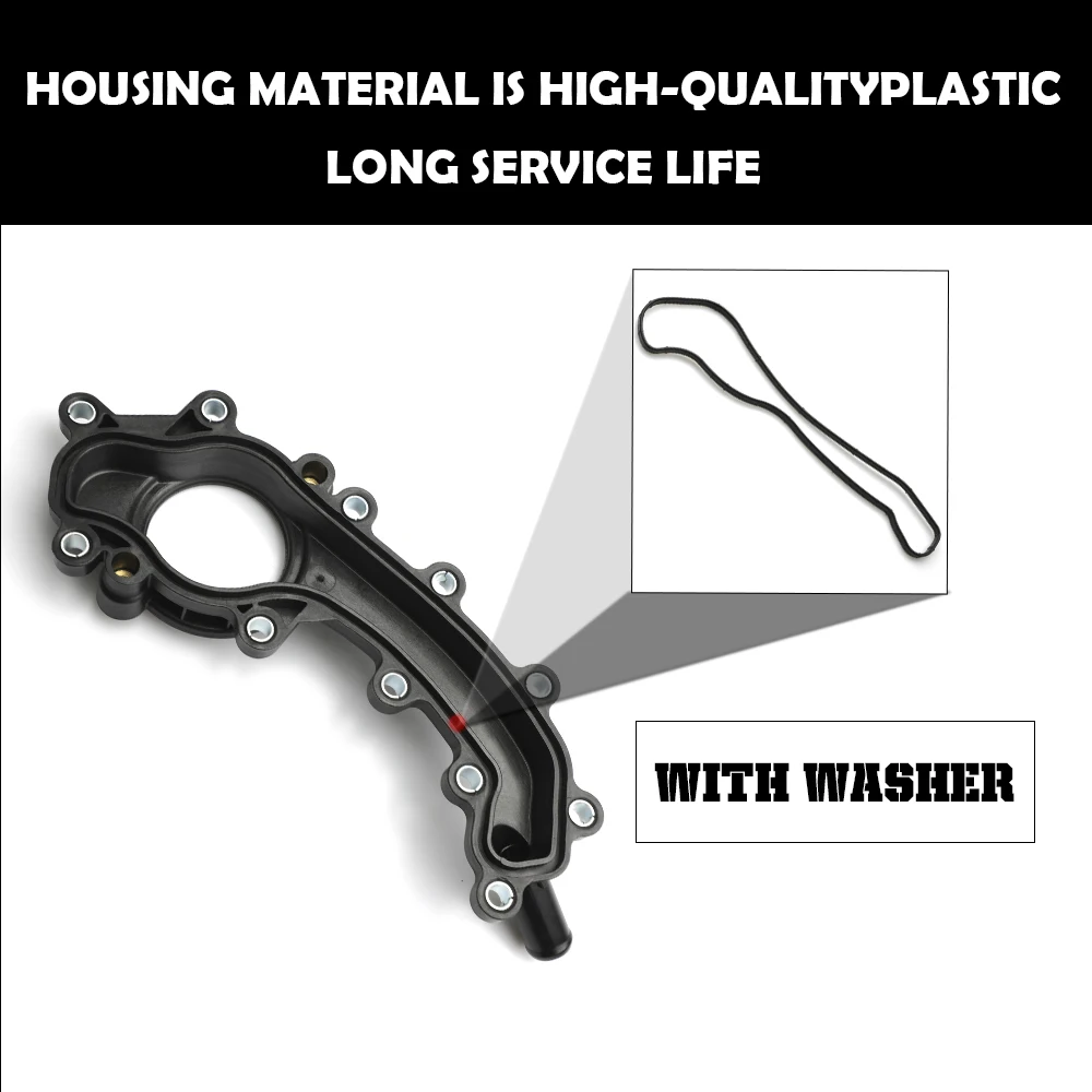 Thermostat Housing, Thermostat Base, Water Outlet 5184653AE, 5184454AE, 5184653AF, 5184653 Suitable for: Chrysler 300C, LX, Jeep