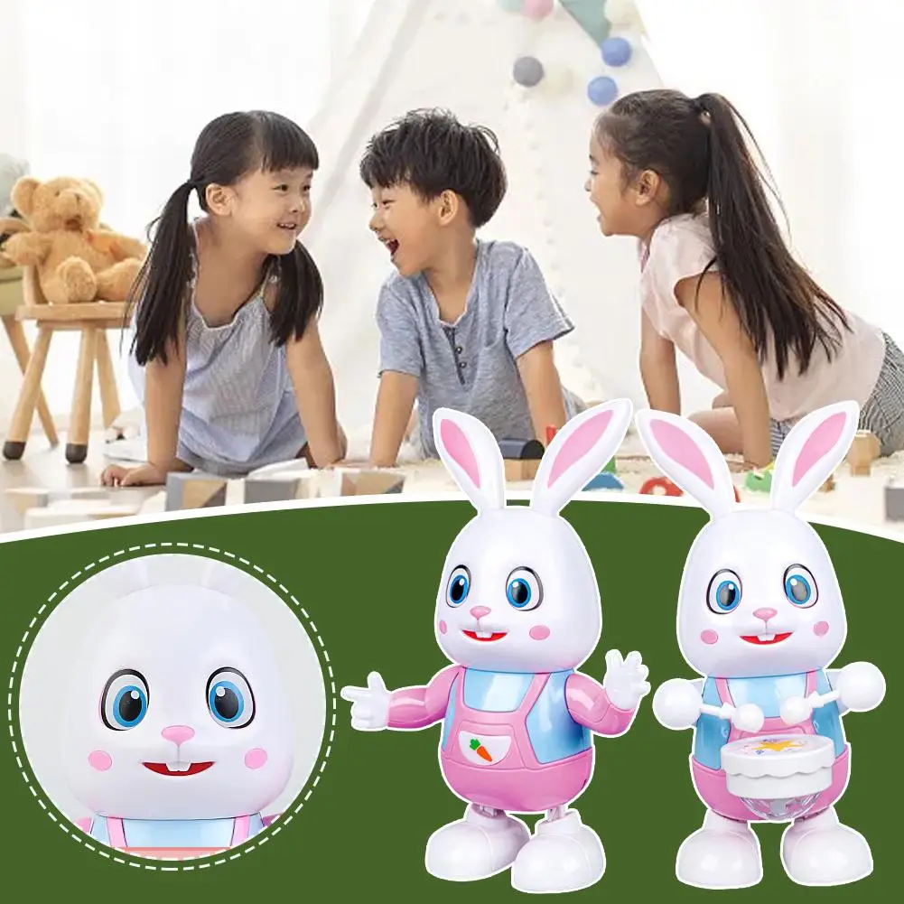 Cute Funny Rabbit Crawling Toys Electronic Dancing Rabbit Guitarist Toy For Children's Toys Early Education Enlightenment Toys 4