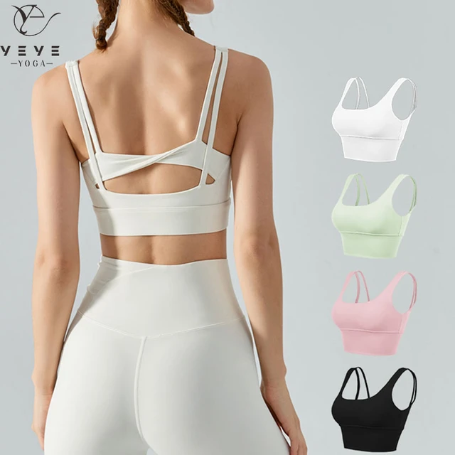 Nylon Yoga Sport Bras Workout Tops Women Racerback Push Up Gym