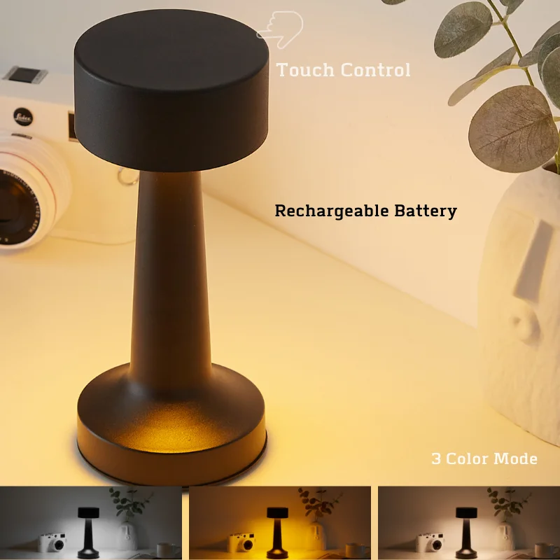 Description Picture 3 of itemUSB Metal Rechargeable Touch Point Lamp Room LED Bedside Decorative Table Lamp Restaurant Bar Desktop Mood Lighting Night Lights