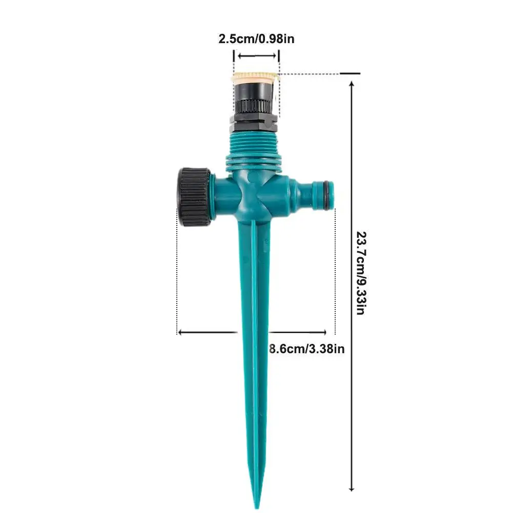 Garden Sprinkler 360&deg; Rotation Irrigation Watering System Automatic Agriculture Lawn Farm Greenhouse Plant Nozzle Tool