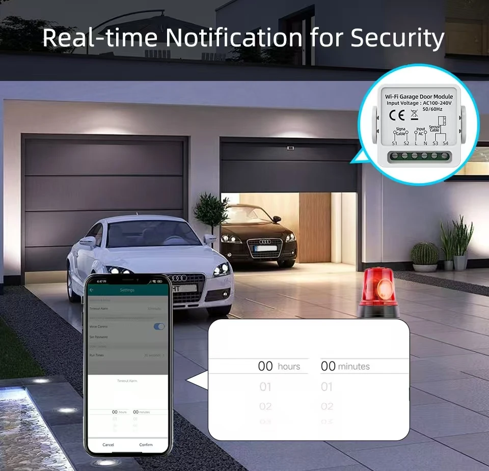 WG01 Smart Tuya WiFi Garage Door Opener Module Gate Remote Control Smart Life AP