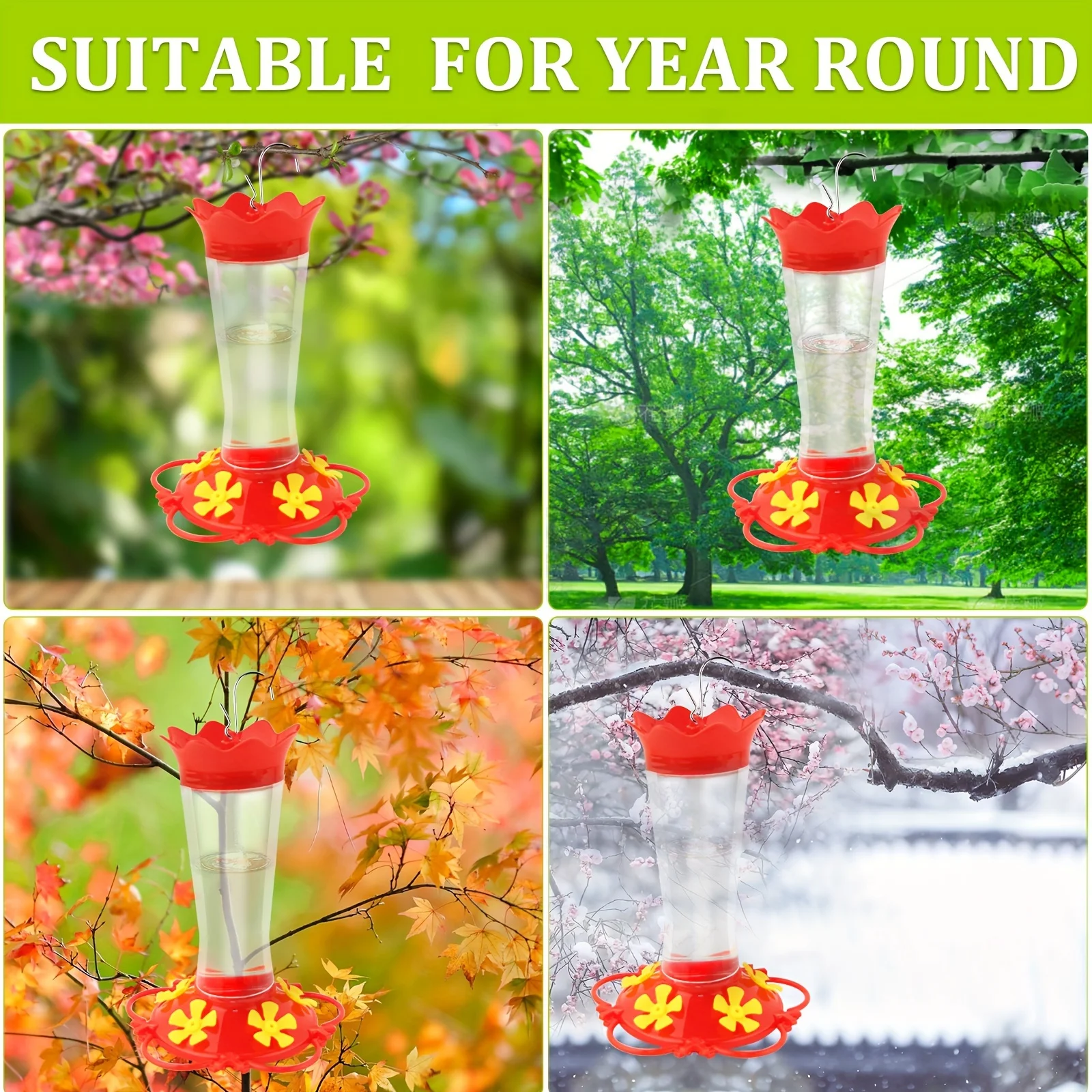 13.5oz Red Hummingbird Feeder 2
