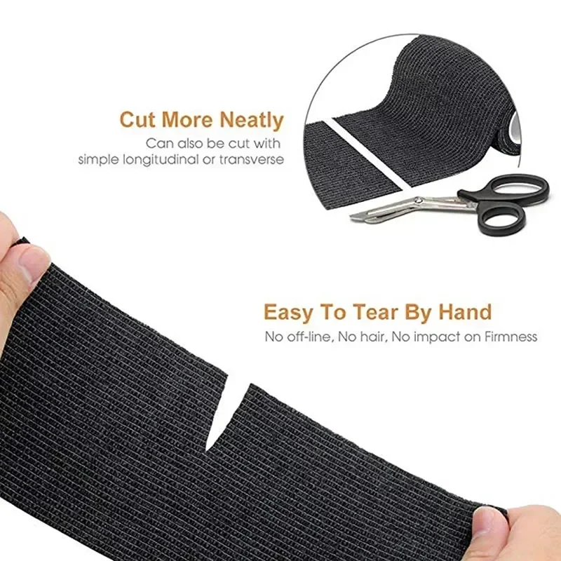 Self Adhesive Tattoo Bandage Athletic Sports Nonwoven Waterproof Disposable Pet Vet Wrap Elastic First Aid Tape 12-48 Rolls athletic tape