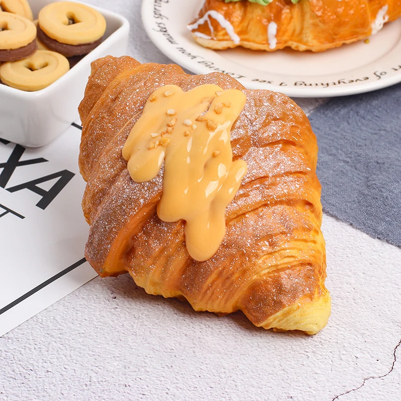 Stress Relief Toy Slow Rising Squishy Cake Bread Croissant Toast Fried Egg Simulation Food Desk Toys for Kids Adults Hand Relax