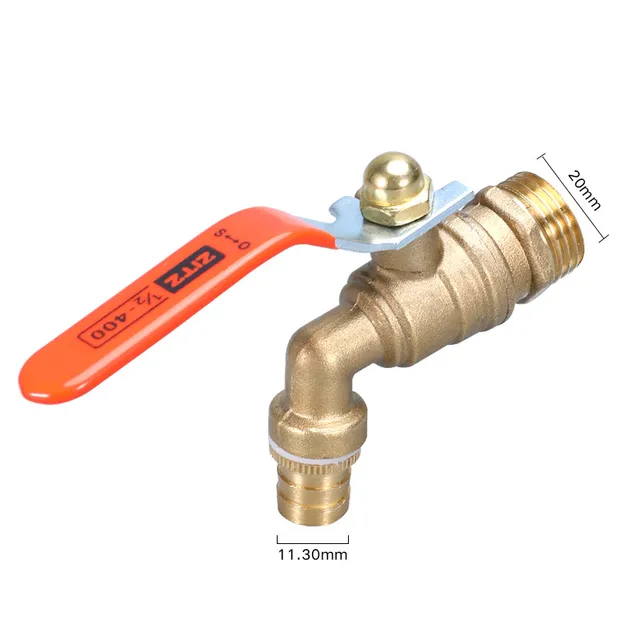 1/2 "3/4" Bsp Golyó Szelep Kerti Tömlőcsap Fémcsípős Szerelvényekkel Mosógép Fürdőszoba Konyhai Sárgaréz Vízkert Csaptelep - Image 3