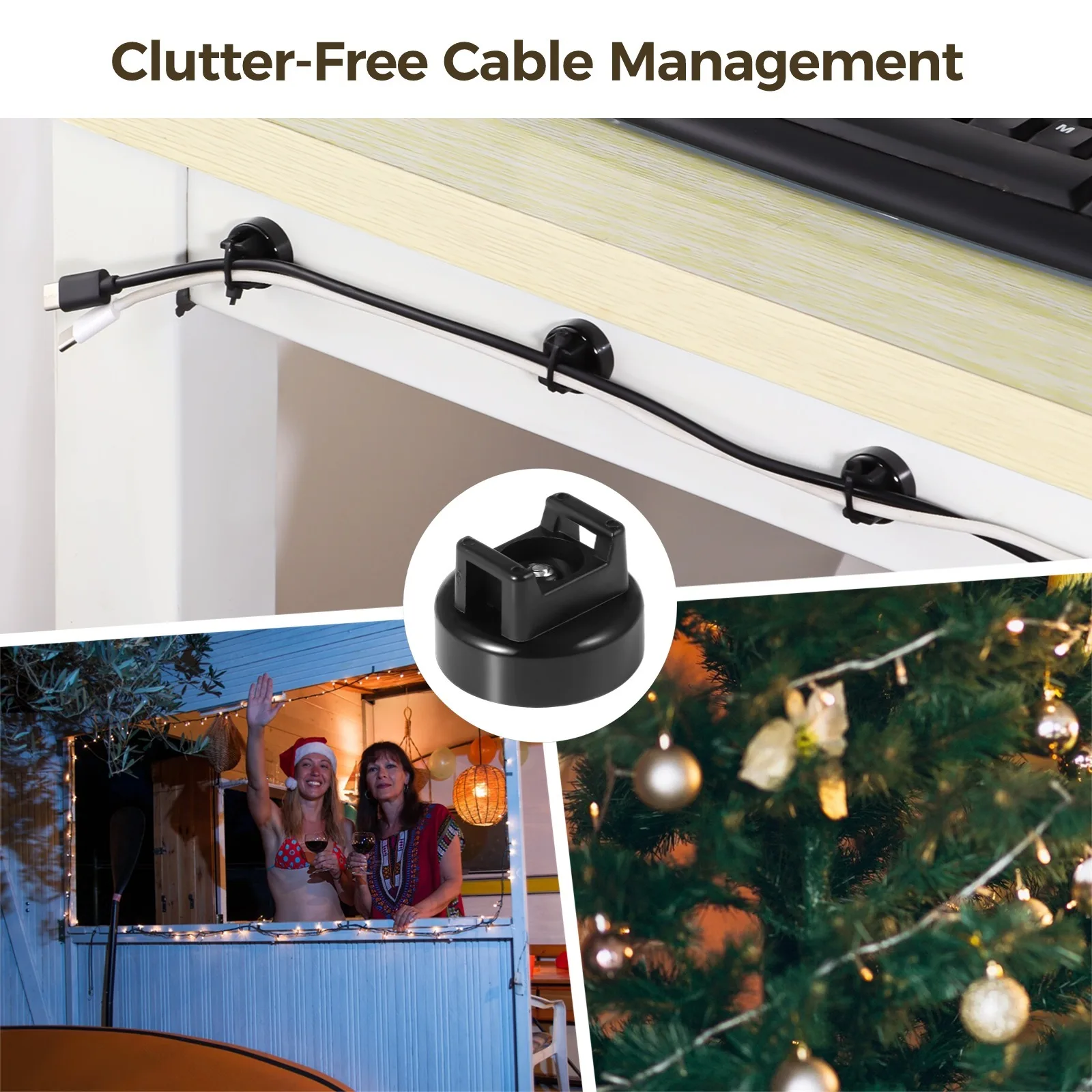50Pcs Magnetic Cable Zip Tie Mounts Magnets Magnetic Cable Holder For Management Wire Management Bases Wire Clips
