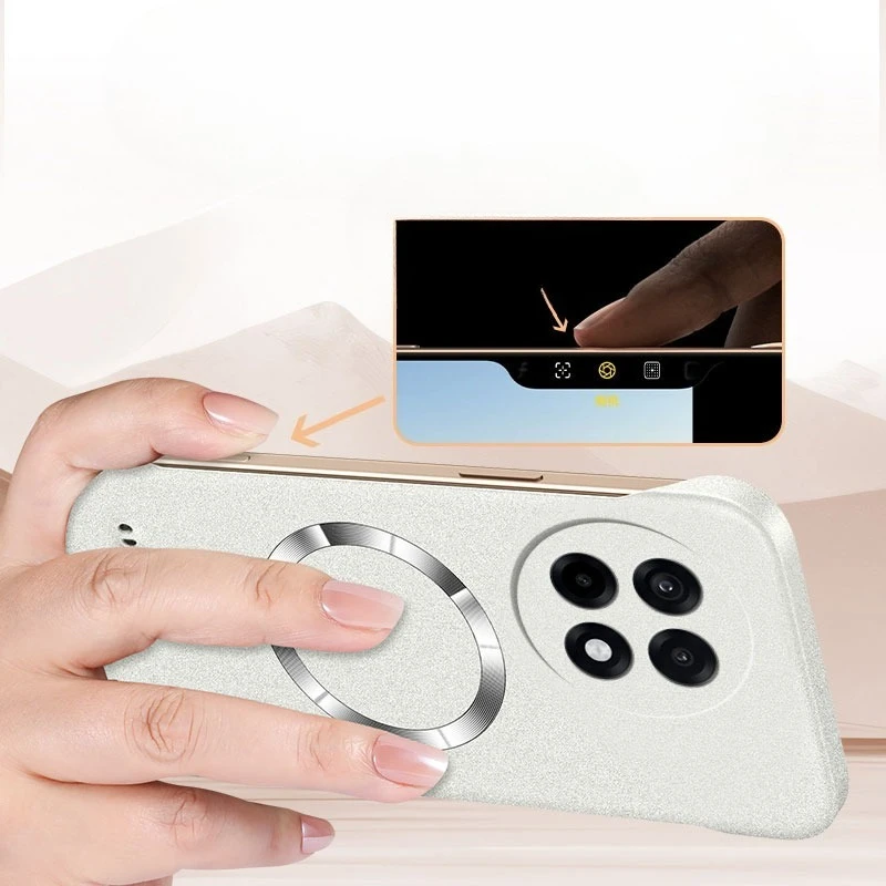 MagSafe Ultra-Thin Frameless Sandstone Magnetic Case with Wireless Charging Compatibility