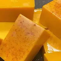 Savon au citron au curcuma savon fait à la main savon à l'acide kojique au citron savon de douche et du visage Lotion hydratante éclaircissante savon pour le visage pour le corps 5