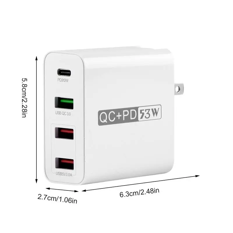 USB Charging Hub charged safely and quickly multiple charging ports Perfect For Earphones Cell Phones Tablets And Tablets