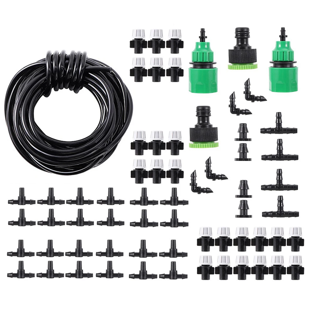 10/20M Lawn Misting Irrigation Kit Portable Garden Hose Drip Irrigation Kit Water-saving Gardening Tools for Garden Greenhouses