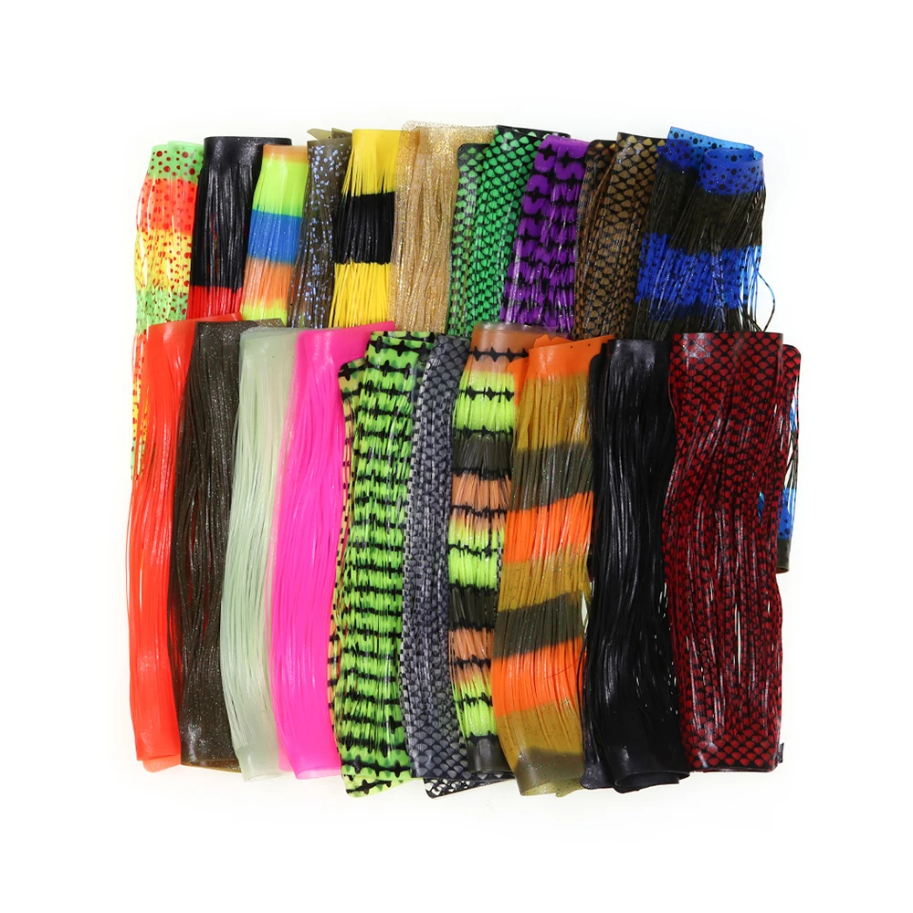 Mehrfarbige Silikonrock-Schichten, Angelköder-Herstellungsmaterial für Spinner, Köder, Jigs, Buzzbait, Streamer, Nymphenbeine