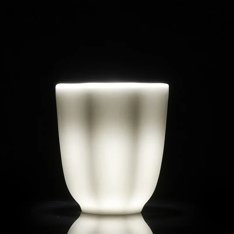 2pcs/lot Chinese Ceramic Tea Cup Teaware Suet Jade White Porcelain Handmade Teacup Tea Bowl Single Cup Master Cups Chinese Gift