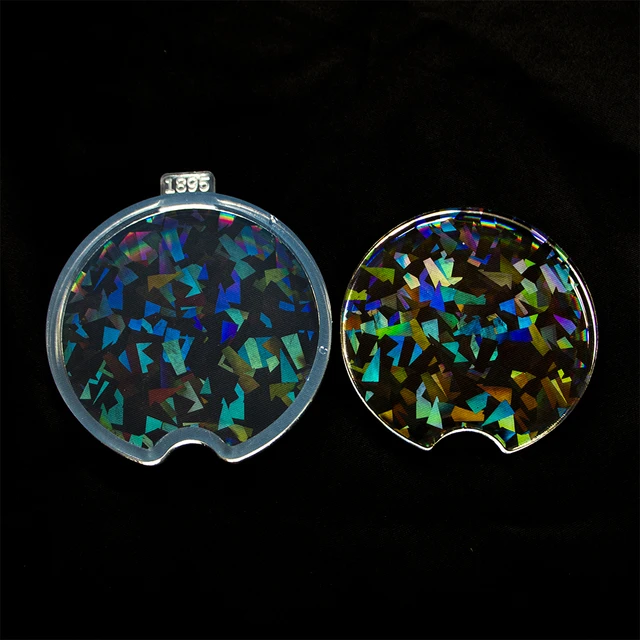 Holographic Silicone Molds Resin  Silicone Resin Coaster Molds - Resin  Molds - Aliexpress