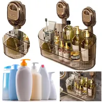 Glacier Pattern Bathroom Shelf Suction Cup Wall Mount Corner Storage Shelves Shampoo Holder Cosmetic Rack Shower Drain Basket Ba 2