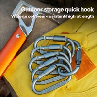5pcs Tactical Carabiner Edc Gadgets Outdoor Survival Caribiner Keychain Tactical Goods Accessories Quickdraw Clip Caribiner Hook 2