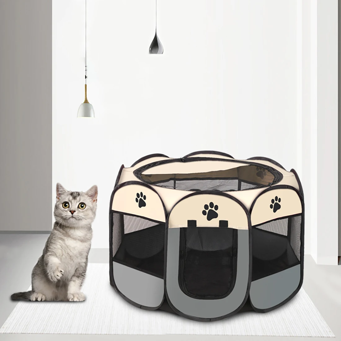 

Cat Bed House Dog Kennel Tent Delivery Room Exercise Playpen Crate Travel Cage Portable Collapsible Indoor Outdoor Pet Supplies