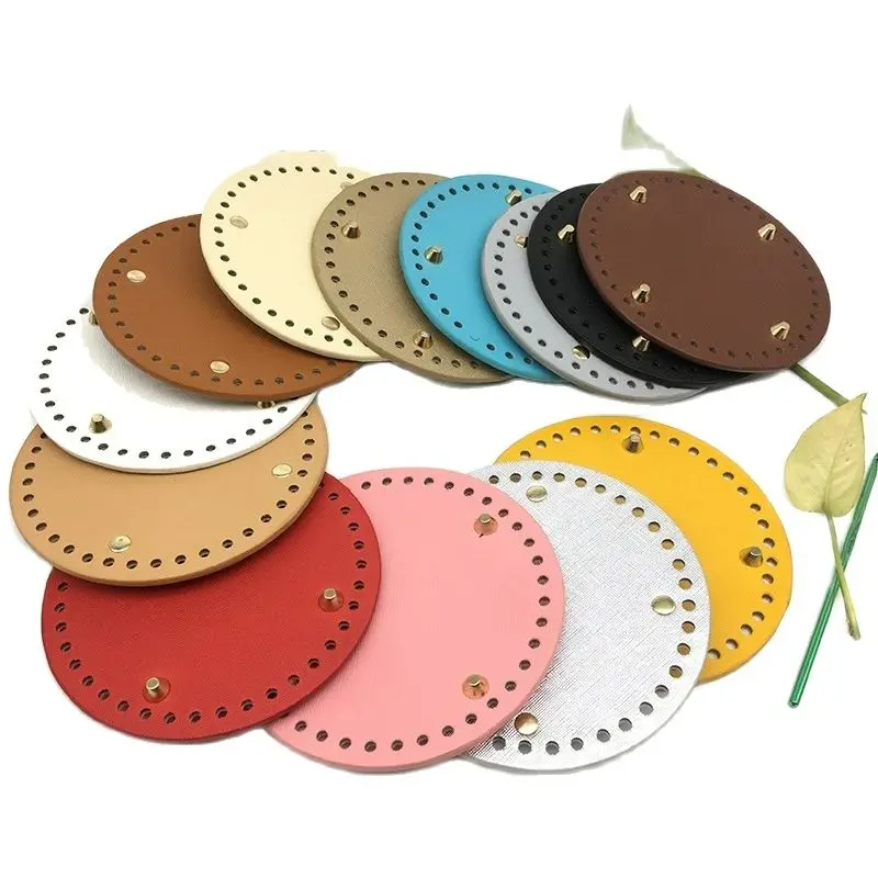 Fast Shipping Leather Bag Bottoms DIY Handmade  Round Bottom Bag Accessories for Knitting Bags Handbag Bags Bottom 12/14/18cm