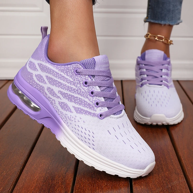 Women Running Shoes Sneaker Air Cushion Soft Sole Lightweight Mesh Tennis Sports Shoes