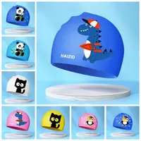 Lightweight Waterproof Children Swimming Cap Silicone Cartoon Kid Swimming Hat Protect Ears Animal Bathing Hats Cap Swiming Pool 1