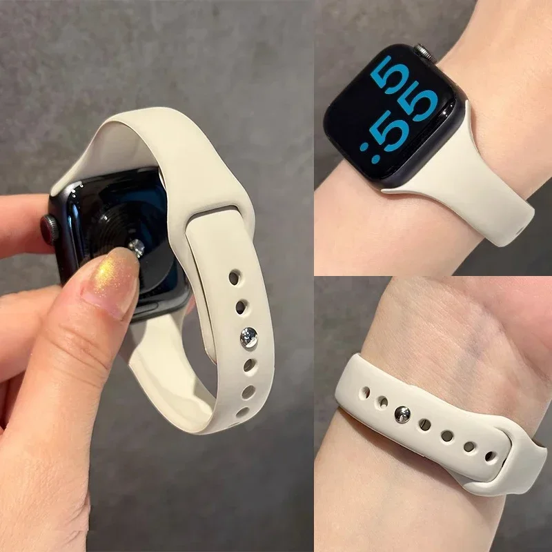 รูปสินค้า สายรัดข้อมือสปอร์ตซิลิโคนสำหรับ Apple Watch พรีเมียม
