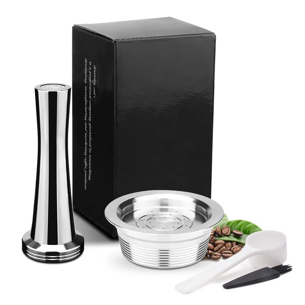 

Держатель для кофейных капсул из нержавеющей стали с ложкой-щеточкой