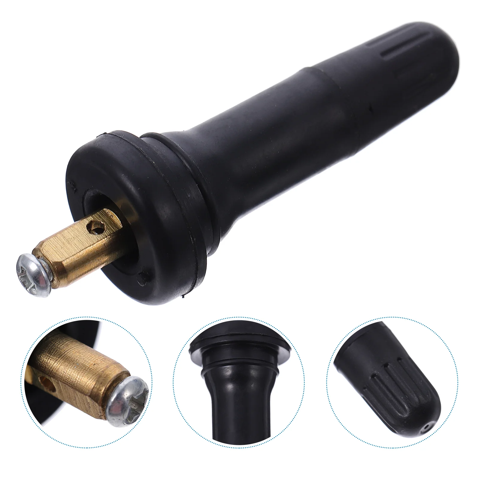 

5Pcs TPMS Replacement Rubber Snap- in Stem Tire Pressure Monitoring System Tubeless Wheel Rims Suit for Standard Vehicle