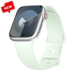 Versatile Silicone Strap - 44mm 45 46 49mm M - L (Soft Mint)