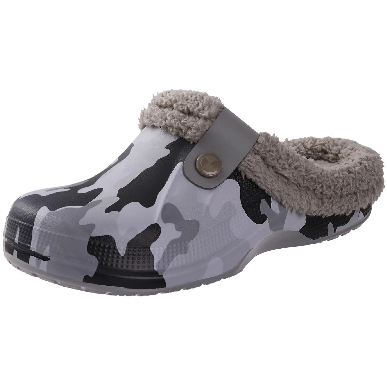Unisex Winter Plush Fur Waterproof Slippers – Versatile Indoor and Garden Footwear