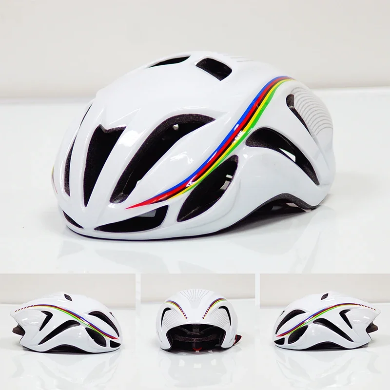 Casque de vélo TT pour homme, lunettes de lentille, TriDuvet LeicAero, casque de vélo de route, course à temps, accessoires de cyclisme  18