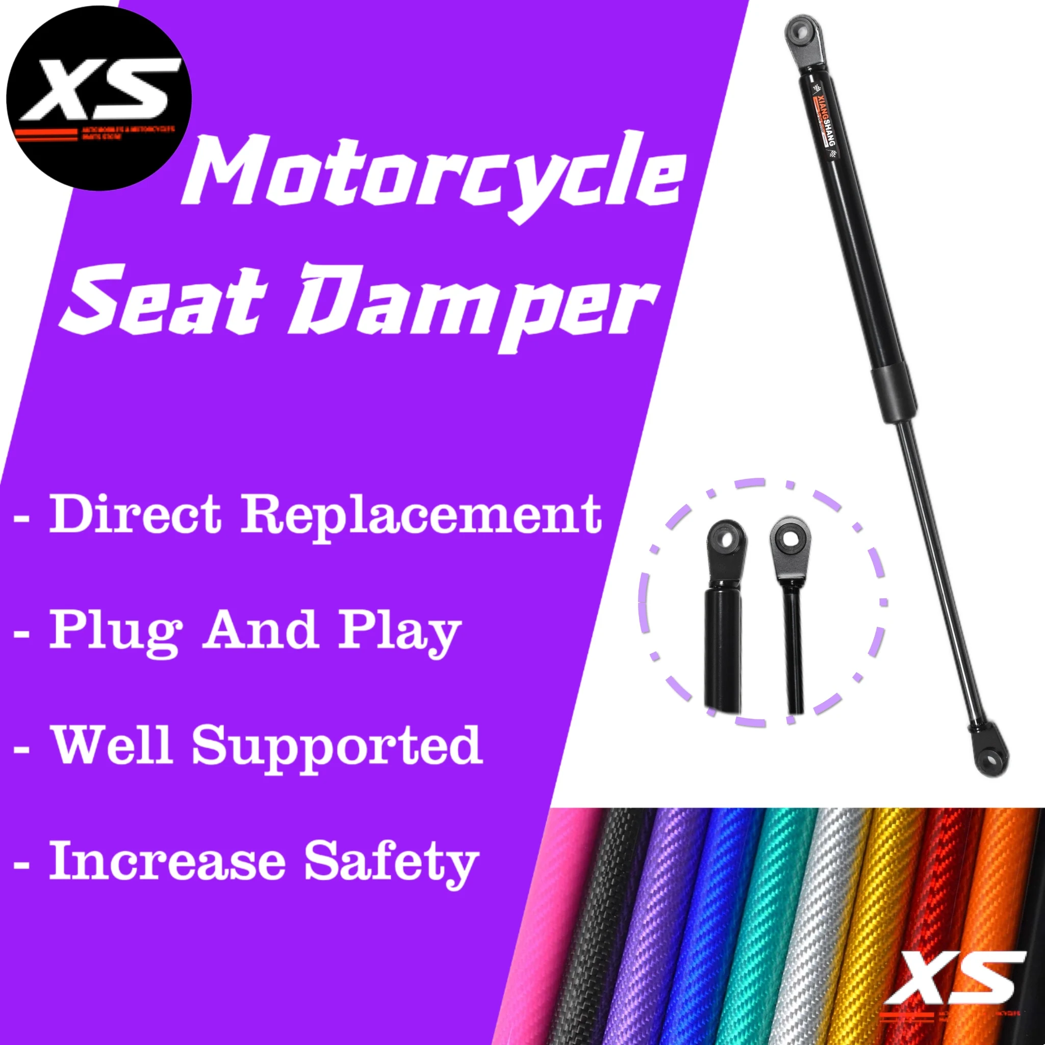 Gas Spring Seat Damper For Suzuki Burgman 650 AN650 2003-2013 With Attached Backrest Adjuster Strut Arm Lift Support Gas Spring Shock Rod