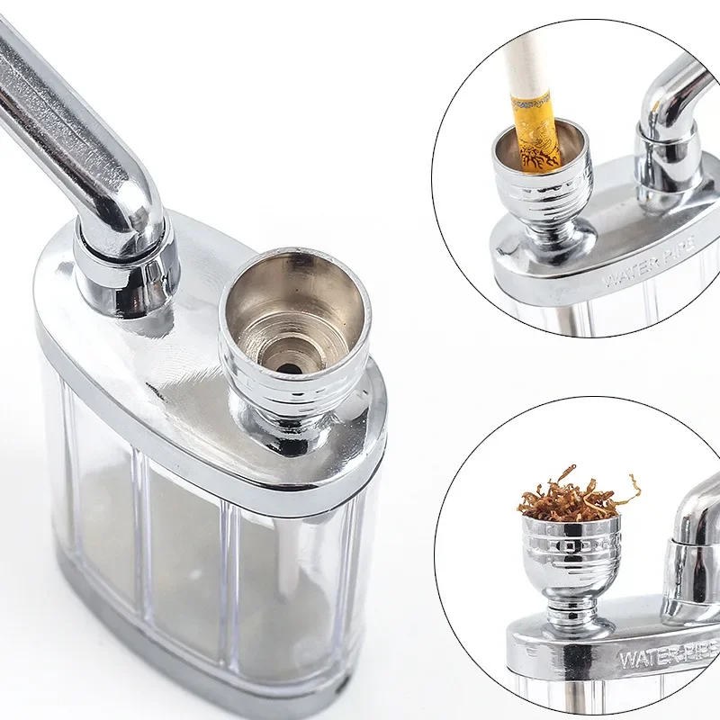 Tar Filtration water Smoke Pipe Microfilter Portable Tobacco Pipe Creative Circulation Cigarette filter Smoking Tool