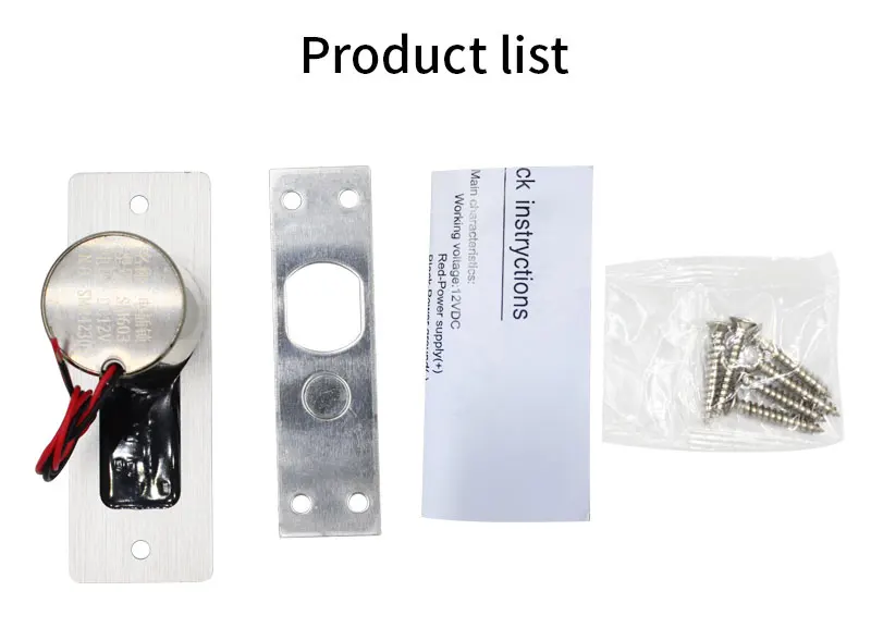 Mini Waterproof Electric Bolt Lock Fail Safe Concealed Electric Door Lock 3/5 Wi
