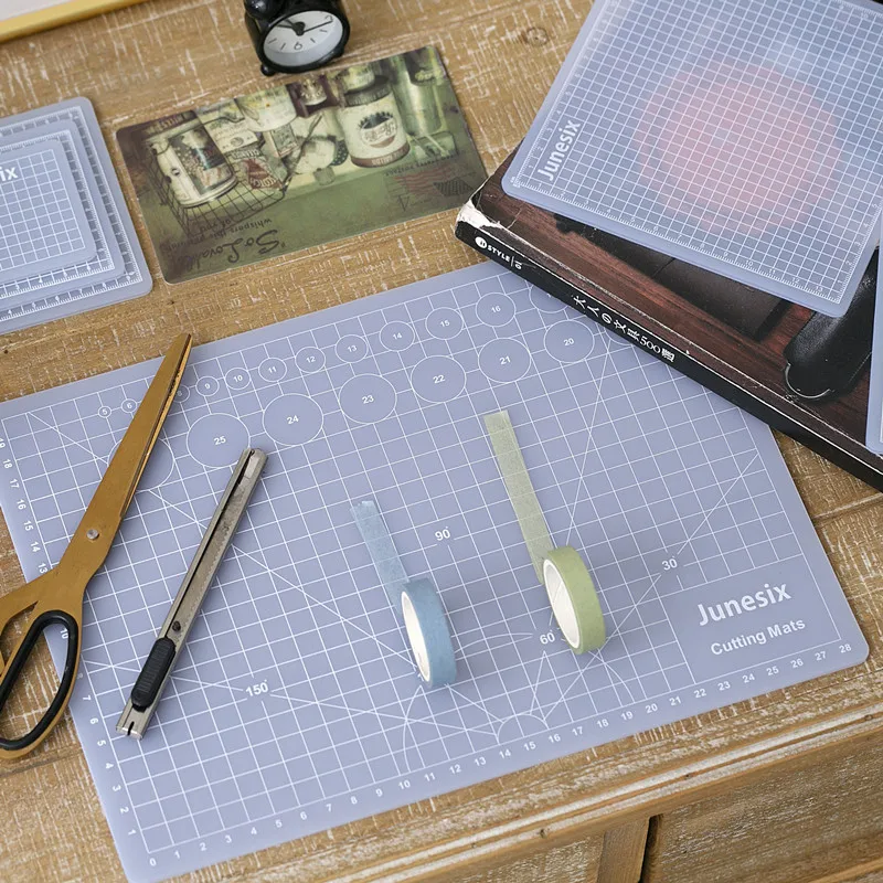PVC Cutting Mat Patchwork Cut Pad DIY Handmade Tools Self Healing Plate Carving Art Tool Cutting Plate Office Supplies Set
