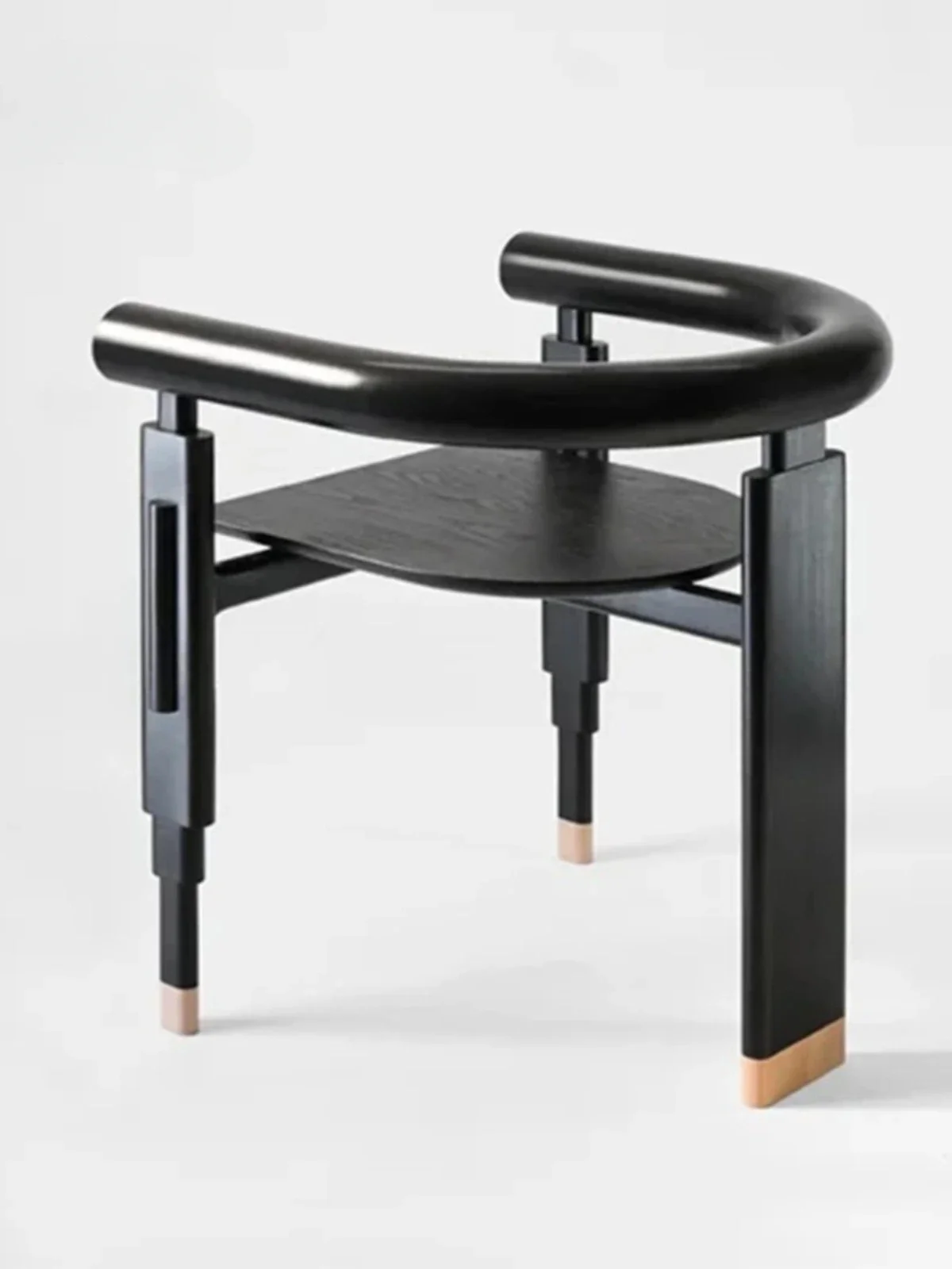

New Chinese Modern Minimalist Ash Wood Dining Chair with Armrest Designer Hotel Conference Chair Customization