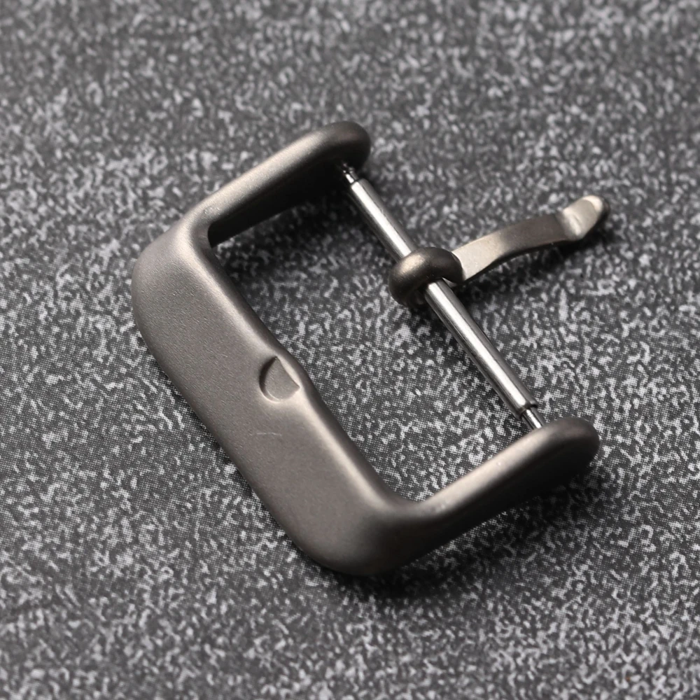 Premium Titanium Alloy Retro Leather Strap Buckle - Small Hole Metal Watch Accessory