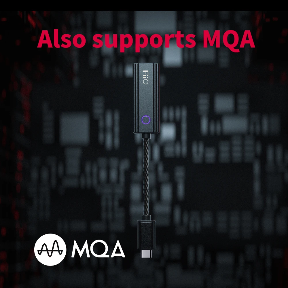 FiiO/JadeAudio-KA1 TypeC to 3.5mm dongle ES9281AC Pro MQA USB DAC DSD256 HIFI Cable Adapter for Android IOS MAC Win10 audio adapter
