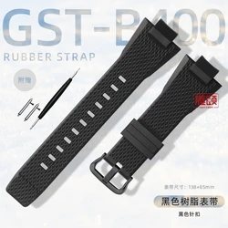 Waterproof Sports Silicone Rubber Watchband - Men's Strap - 14mm (Rubber black buckle)