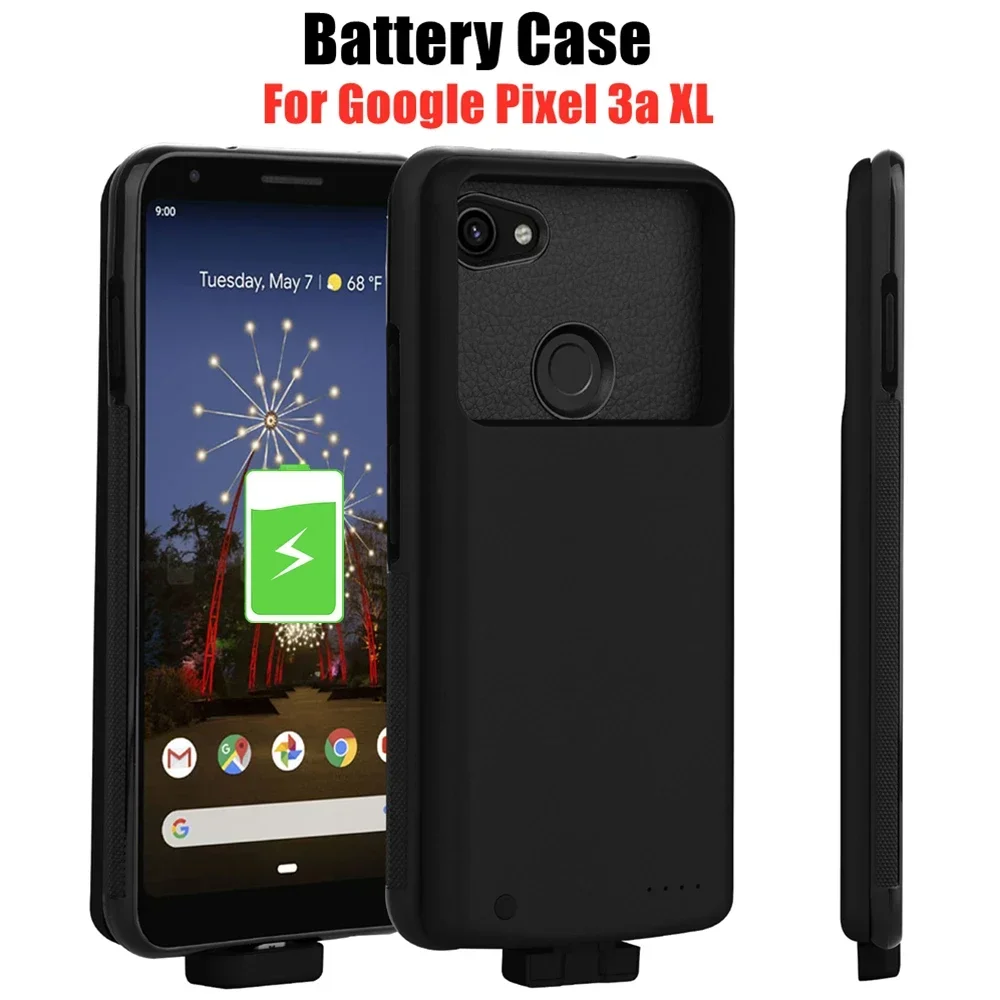 마그네틱 보조배터리 충전 커버, Google Pixel 3a XL용 외장 배터리 케이스, 5000mAh 휴대용 충전기 케이스