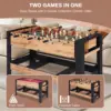 54” 2-in-1 Swivel Multi Game Table - Billiards, Foosball, Combo Game Table Set for Adults Kids, Game Room, Friends & Family w 2