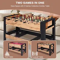 54” 2-in-1 Swivel Multi Game Table - Billiards, Foosball, Combo Game Table Set for Adults Kids, Game Room, Friends & Family w 2