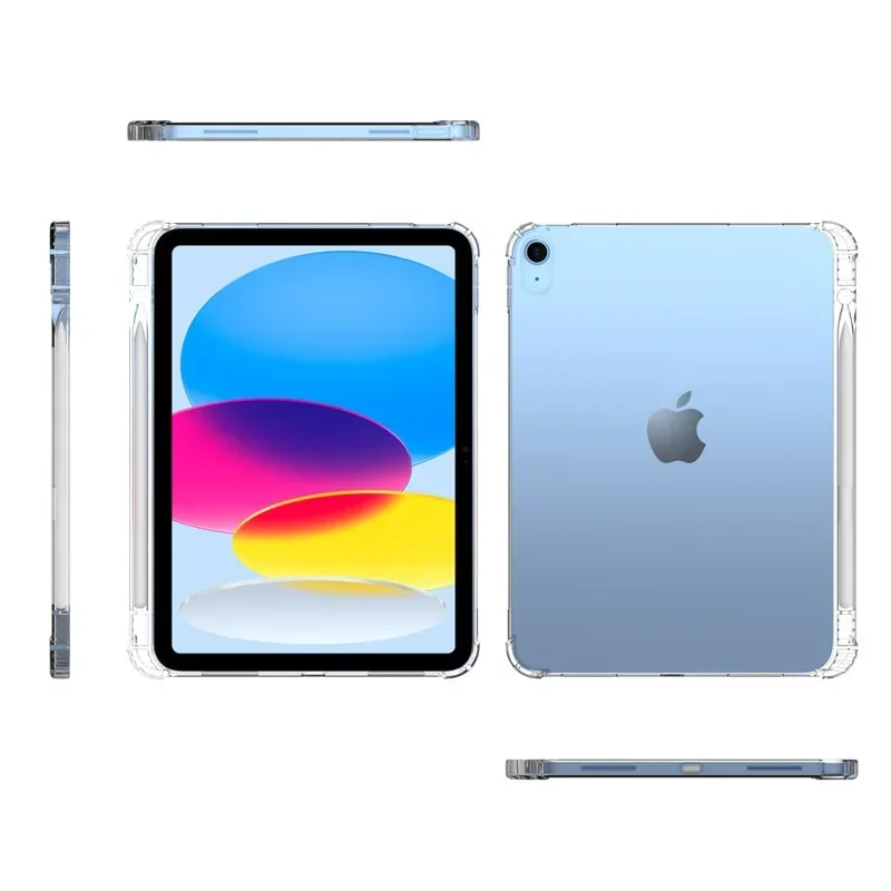Custodia Posteriore Trasparente Per IPad Con Supporto Matita - Compatibile Con Molti Modelli