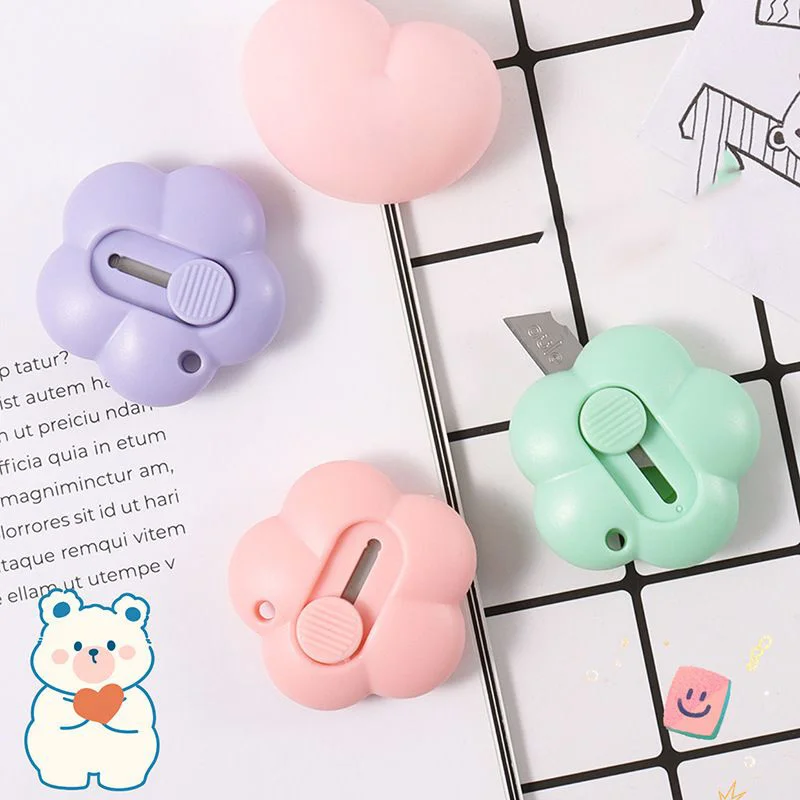 1-teiliges Kawaii Mini Pocket Flower Art Allzweckmesser Express Box Messer Papierschneider Handwerk Verpackung nachfüllbare Klinge Briefpapier – Detail 17
