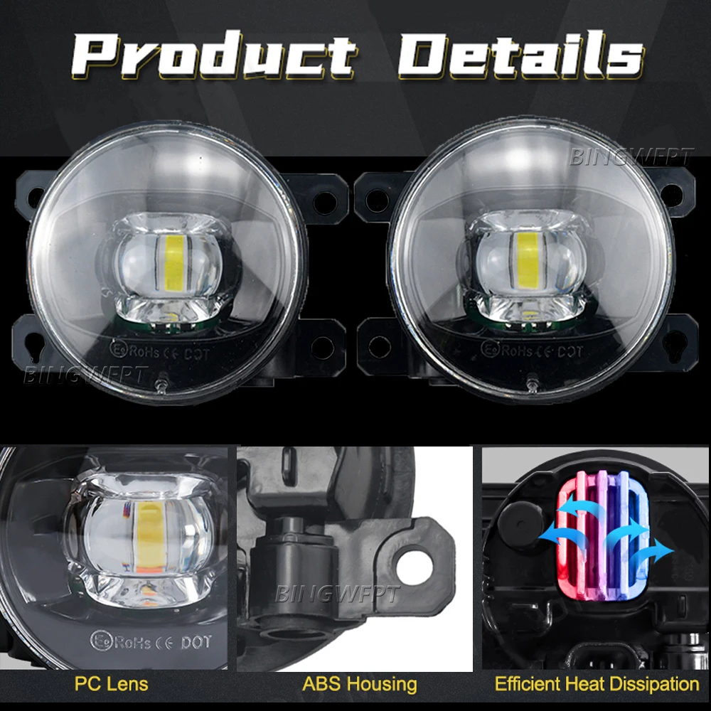 2X LED الضباب الخفيف DRL ل ايسوزو D-Max D MAX Dmax كابينة 2020.12 2021 2022 LED مصباح الضباب قطع خط عدسة أضواء النهار الجري