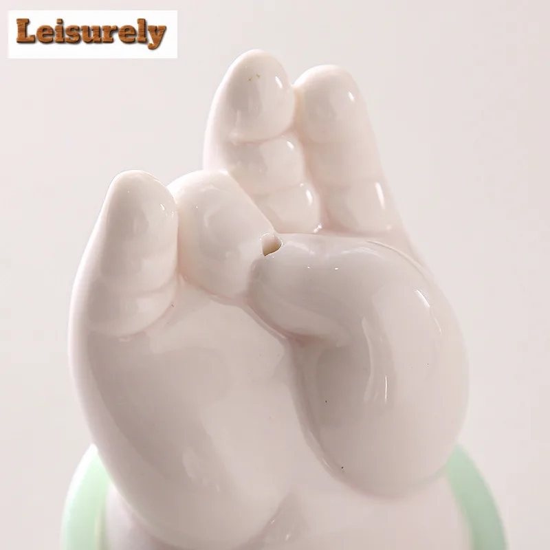 White Porcelain Buddha Hand Incense Holder Luxury Diffuser Incense Burners Meditation Smell Distributor Censer Yoga Ornaments