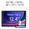 Screen Protector for Samsung Galaxy Tab S7 Plus/ S7 FE /S8 Plus /S9 Plus /S9 FE Plus 12.4 Tempered Glass for S9+ S9 FE+ S8+ S7 + 1
